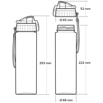 Бутылка для воды из тритана Be First (SN2035-Green-no), 700 мл, Зеленый