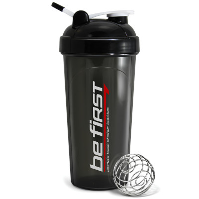 Спортивный шейкер из тритана с шариком Be First (TS 1314-T-black), 700 мл, Черный