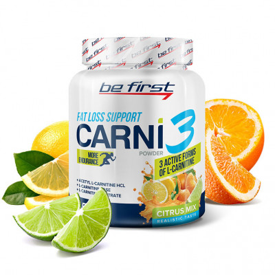 Л-карнитин Be First Carni-3 powder, 150 г, Цитрусовый микс