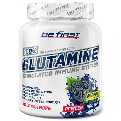 Глютамин Be First Glutamine powder, 300 г, Ежевика