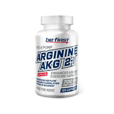 ААКГ Аргинин альфа-кетоглутарат Be First AAKG капсул, 700 мг, 120 капсул