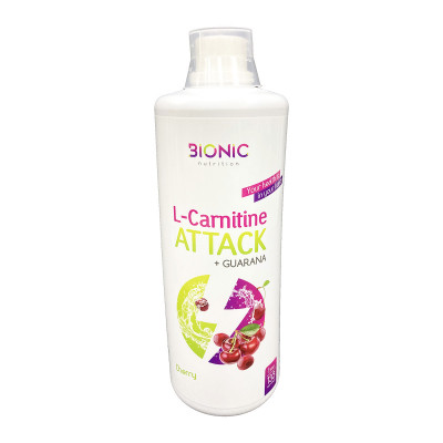 Л-карнитин Bionic Nutrition L-Carnitine Attack + Guarana, 1000 мл, Вишня