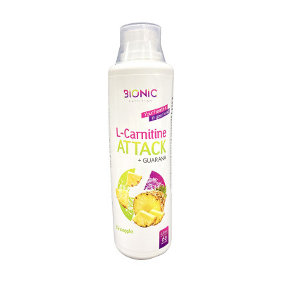 Л-карнитин Bionic Nutrition L-Carnitine Attack + Guarana, 500 мл, Ананас