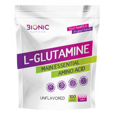 Л-глютамин Bionic Nutrition L-Glutamine, 500 г, 100 порций, Натуральный вкус