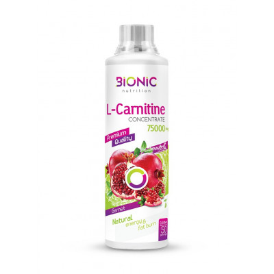 Л-карнитин Bionic Nutrition L-Carnitine, 75 000 мг, 500 мл, Гранат
