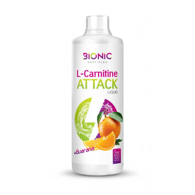 Л-карнитин Bionic Nutrition L-Carnitine Attack + Guarana, 1000 мл, Апельсин