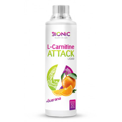 Л-карнитин Bionic Nutrition L-Carnitine Attack + Guarana, 500 мл, Апельсин