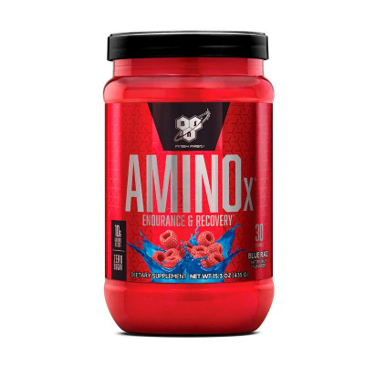 Комплекс аминокислот BSN Amino X, 435 г, 30 порций, Голубая малина