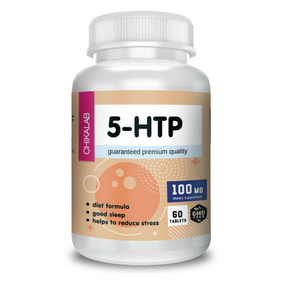 5-Гидрокситриптофан с витамином В6 Chikalab 5 HTP + В6, 60 таблеток