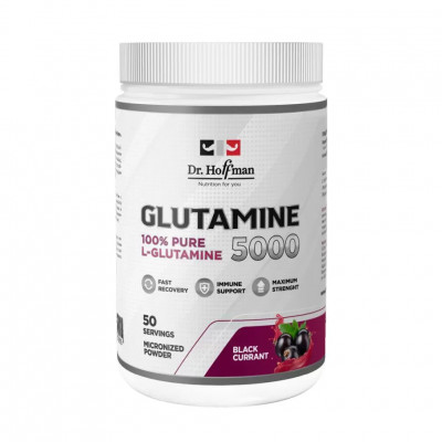 Л-глютамин Dr. Hoffman Glutamine 5000, 310 г, Черная смородина