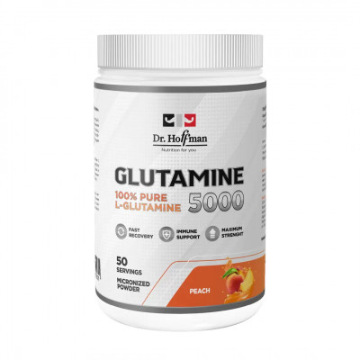 Л-глютамин Dr. Hoffman Glutamine 5000, 310 г, Персик