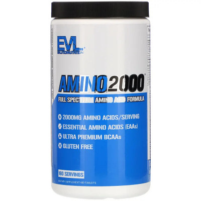 Комплекс аминокислот EVLution Nutrition Amino 2000, 480 таблеток
