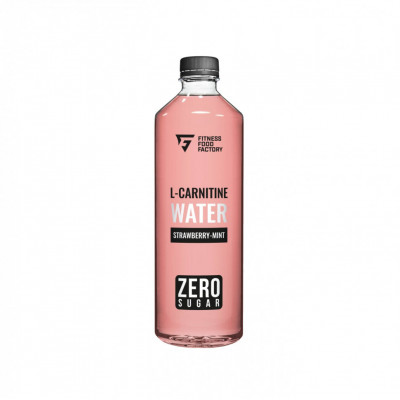 Напиток слабогазированный Fitness Food Factory L-Carnitine 2000 мг, 500 мл, Клубника-мята