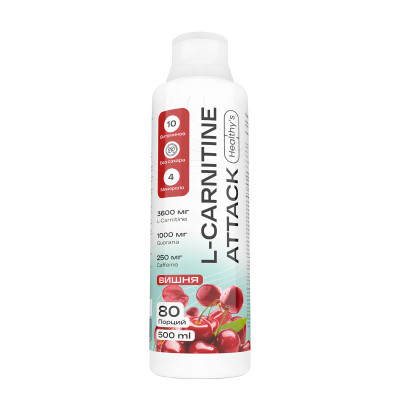Л-Карнитин Healthy's L-Carnitine Attack, 500 мл, Вишня