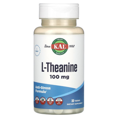 Л-Теанин KAL L-Theanine, 100 мг, 30 таблеток