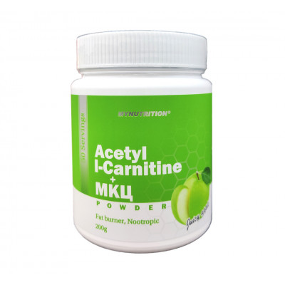 Ацетил Л-Карнитин MyNutrition Acetyl L-Carnitine, 200 г, Яблоко
