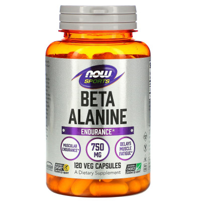 Бета-аланин Now Foods Beta Alanine, 750 мг, 120 капсул