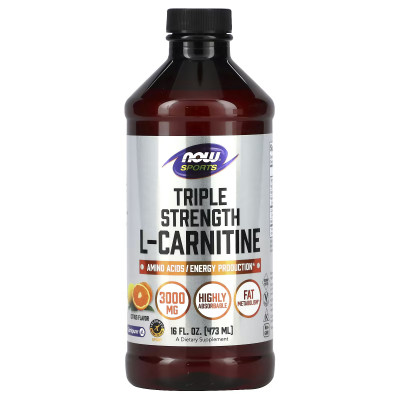 Л-карнитин Now Foods L-Carnitine Liquid, 3000 мг, 473 мл, Цитрусовый