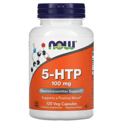 5-Гидрокситриптофан Now Foods 5-HTP, 100 мг, 120 капсул