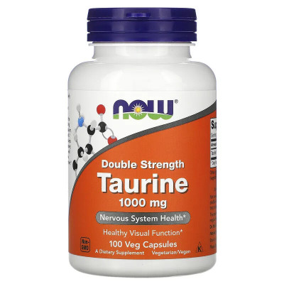 Л-Таурин Now Foods Taurine, 1000 мг, 100 капсул