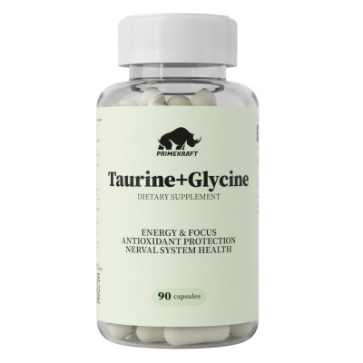 Таурин + глицин Prime Kraft Taurine + Glycine, 90 капсул