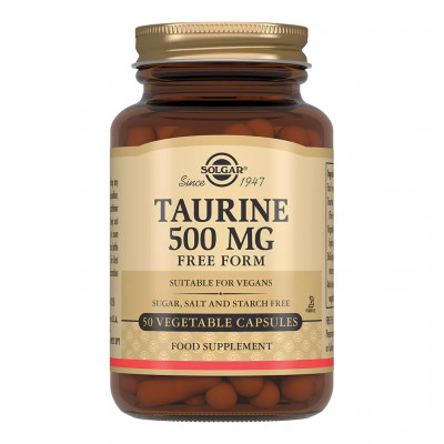 Таурин Solgar Taurine, 500 мг, 50 капсул
