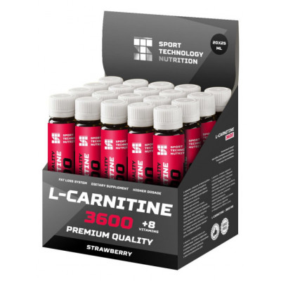 Л-карнитин + Витамины Sport Technology Nutrition L-Carnitine 3600, 20 стиков по 25 мл, Клубника