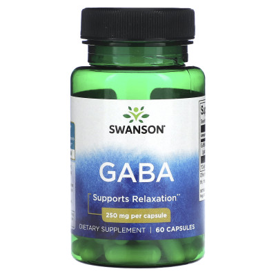 Гамма-аминомасляная кислота ГАБА Swanson GABA, 250 мг, 60 капсул