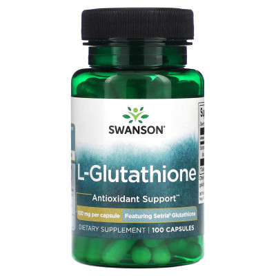 Л-глутатион Swanson L-Glutathione, 100 мг, 100 капсул