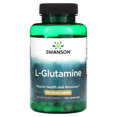 Л-глютамин Swanson L-Glutamine, 500 мг, 100 капсул
