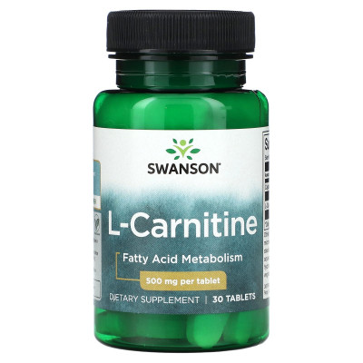 Л-Карнитин Swanson L-Carnitine, 500 мг, 30 таблеток