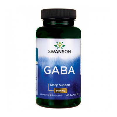 Гамма-аминомасляная кислота ГАБА, ГАМК Swanson Gaba, 500 мг, 100 капсул