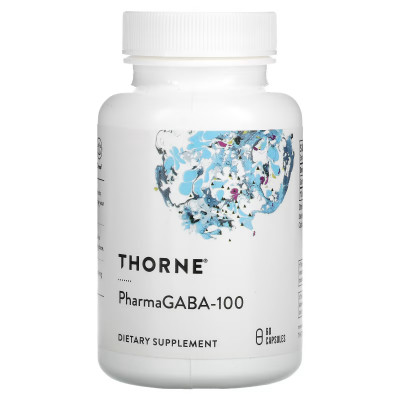 Гамма-аминомасляная кислота ГАБА, ГАМК Thorne Research PharmaGaba-100, 100 мг, 60 капсул