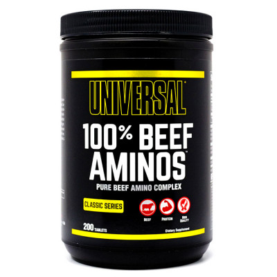 Аминокислоты Universal Nutrition 100% Beef Aminos, 200 таблеток