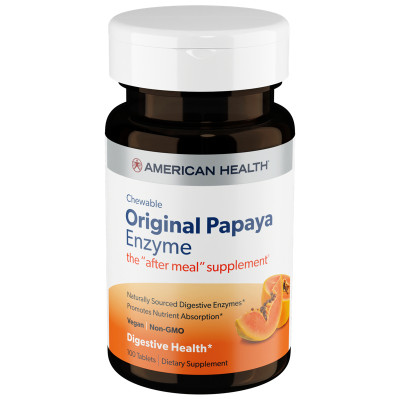 Ферменты папайи American Health Papaya Enzyme Chewable, 100 жевательных таблеток