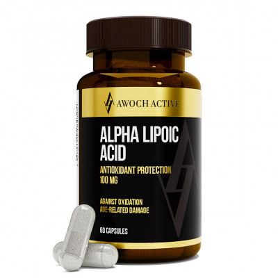 Альфа-липоевая кислота Awoch active Alpha Lipoic Acid, 100 мг, 60 капсул