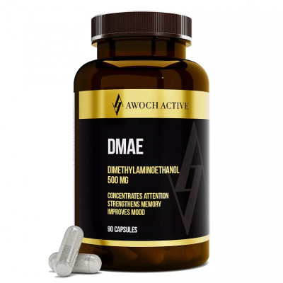 Диметиламиноэтанол ДМАЭ Awoch active DMAE, 500 мг, 90 капсул