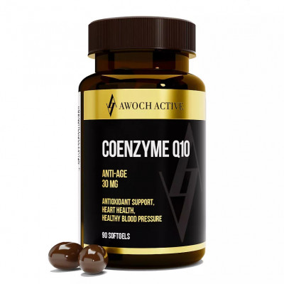Коэнзим Q10 Awoch active Coenzyme Q10, 30 мг, 90 мягких гелевых капсул