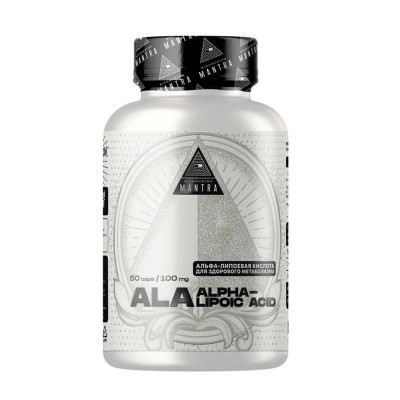 Альфа-липоевая кислота Biohacking Mantra ALA Alpha Lipoic Acid, 100 мг, 60 капсул
