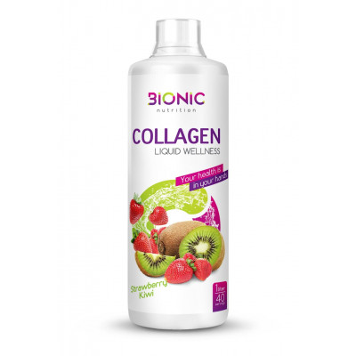 Коллаген Bionic Nutrition Collagen Liquid Wellness, 1000 мл, 40 порций, Клубника-киви