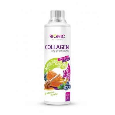 Коллаген Bionic Nutrition Collagen Liquid Wellness, 500 мл, 20 порций, Черника-мёд