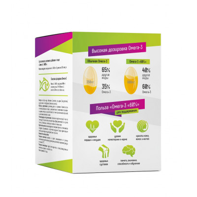 Омега-3 жирные кислоты Bionic Nutrition Omega-3 60%, 120 капсул