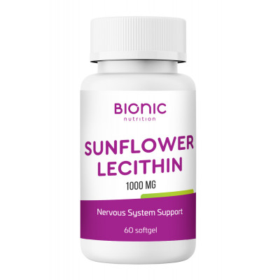Лецитин подсолнечный Bionic Lecithin sunflower, 1000 мг, 60 мягких гелевых капсул