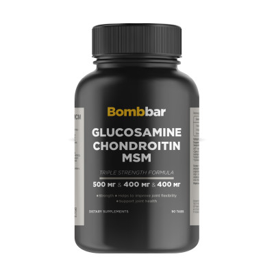 Глюкозамин хондроитин МСМ Bombbar Glucosamine Chondroitin MSM, 90 таблеток