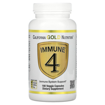 Средство для укрепления иммунитета California Gold Nutrition Immune 4, 180 вегетарианских капсул