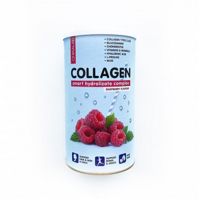 Коллагеновый коктейль Chikalab Collagen, 400 г, Малина