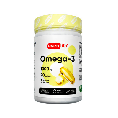 Омега-3 рыбий жир EvenLifo Omega-3, 1000 мг, 90 капсул