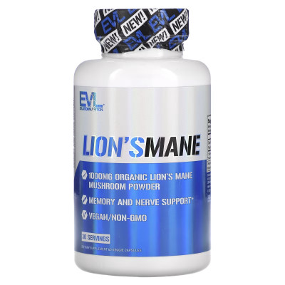 Ежовик гребенчатый EVLution Nutrition Lion's Mane, 60 капсул