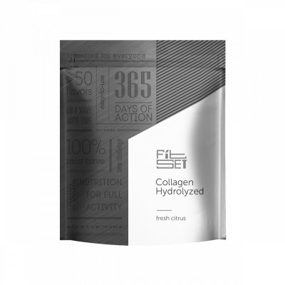 Гидролизованный коллаген FitSet Collagen Hydrolyzed, 330 г, Цитрусовый фреш