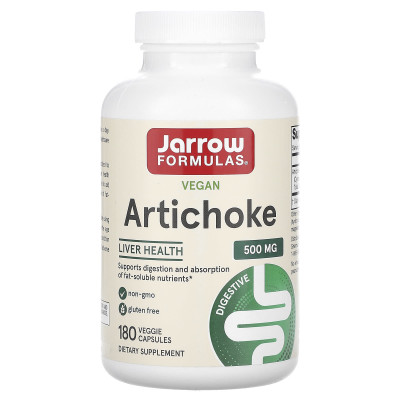 Экстракт из листьев артишока Jarrow Formulas Artichoke, 500 мг, 180 капсул